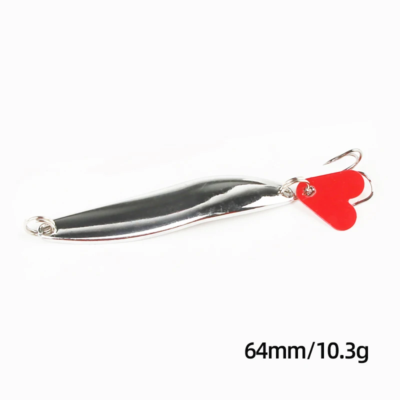 Metal Spinner Spoon Fishing Lure 64mm 10.3g Hard Baits Sequin Paillette Baits Wobbler Pesca Fishing Tackle hook Lures