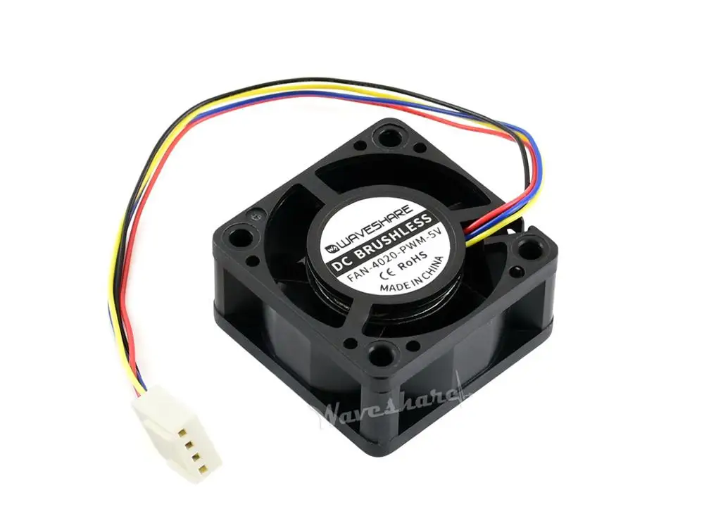 Waveshare Dedicated Cooling Fan for Jetson Nano, PWM Speed Adjustment, Strong Cooling Air