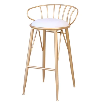 

New Nordic Bar Stool Wrought Iron Bar Chair Gold Home High Stool Modern Dining Chair Metal Wire Bar Chair