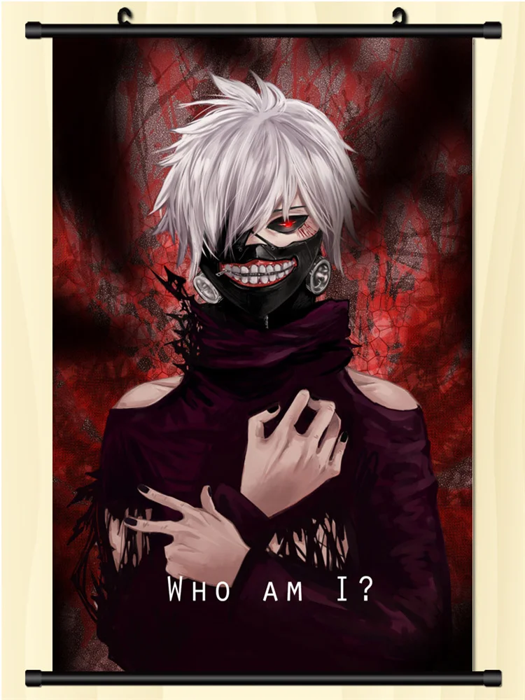 Home Decor Poster Tokyo Ghoul Ken Kaneki Wall Scroll Cool Anime Cosplay  40x60cm Japanese, Anime Collectibles 