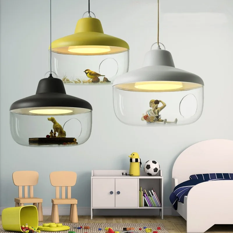 Nordic Modern Metal Cafe Pendant Lamp Lovely Personality Children Room Light Restaurant Light Bedroom Light Free Shipping