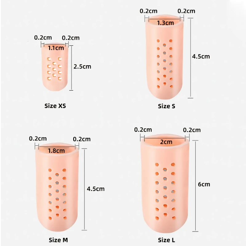 Finger Foot Care Toe Tube Protector Silicone Gel Bunion Corrector Separator Stretchers Corns Blisters Pain Relief 2pieces=1pair toe separators toe spreader toe corrector finger toe separator toe protectors