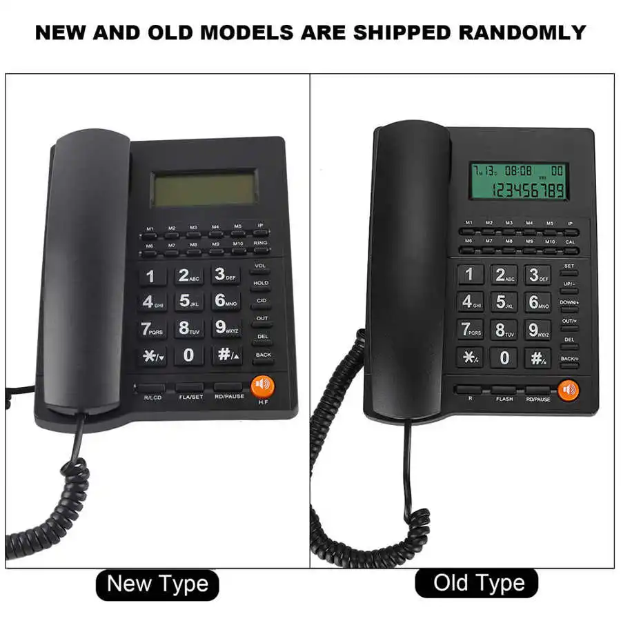 Caller ID Telephone Wired Phone Multifunction Landline Phone with 10 Sets Shortcuts Key for Office Home Hotel