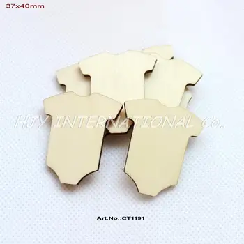 

(50pcs/lot) 40mm Blank Natural Wooden Little Suit Baby Shower Favor Ornaments Bulk 1.6"-CT1191