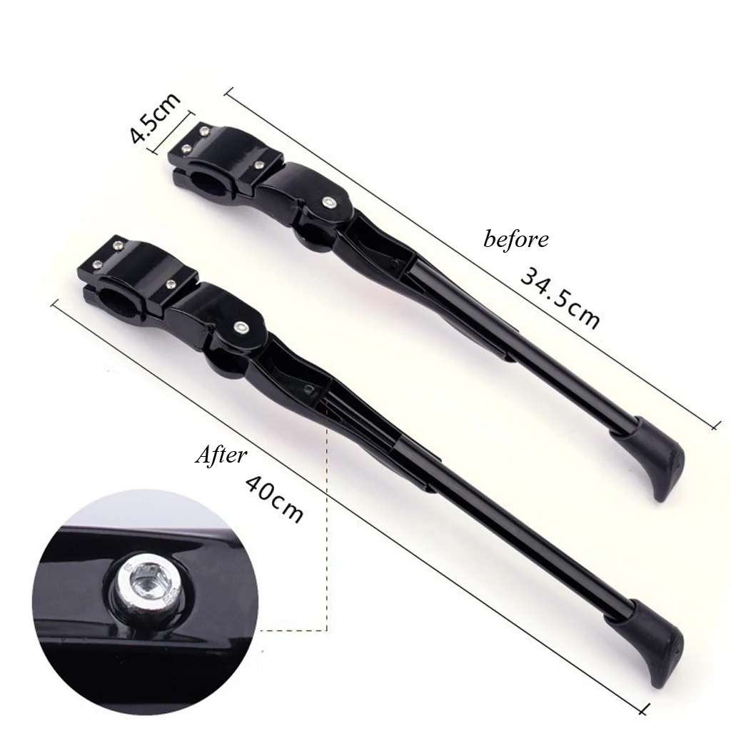 Cycling Bicycle Kickstands Single-Side Bike Stand Aluminum Alloy Bicycle Parts for 22-27'' Sports Road Bike Mountain Bike