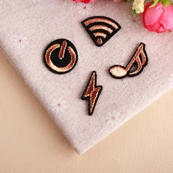 

1PCS Cartoon Style Life Icon Embroidered Music Icon Patch Clothes Switch Icon Jeans Clothing Diy WIFI Applique Accessories