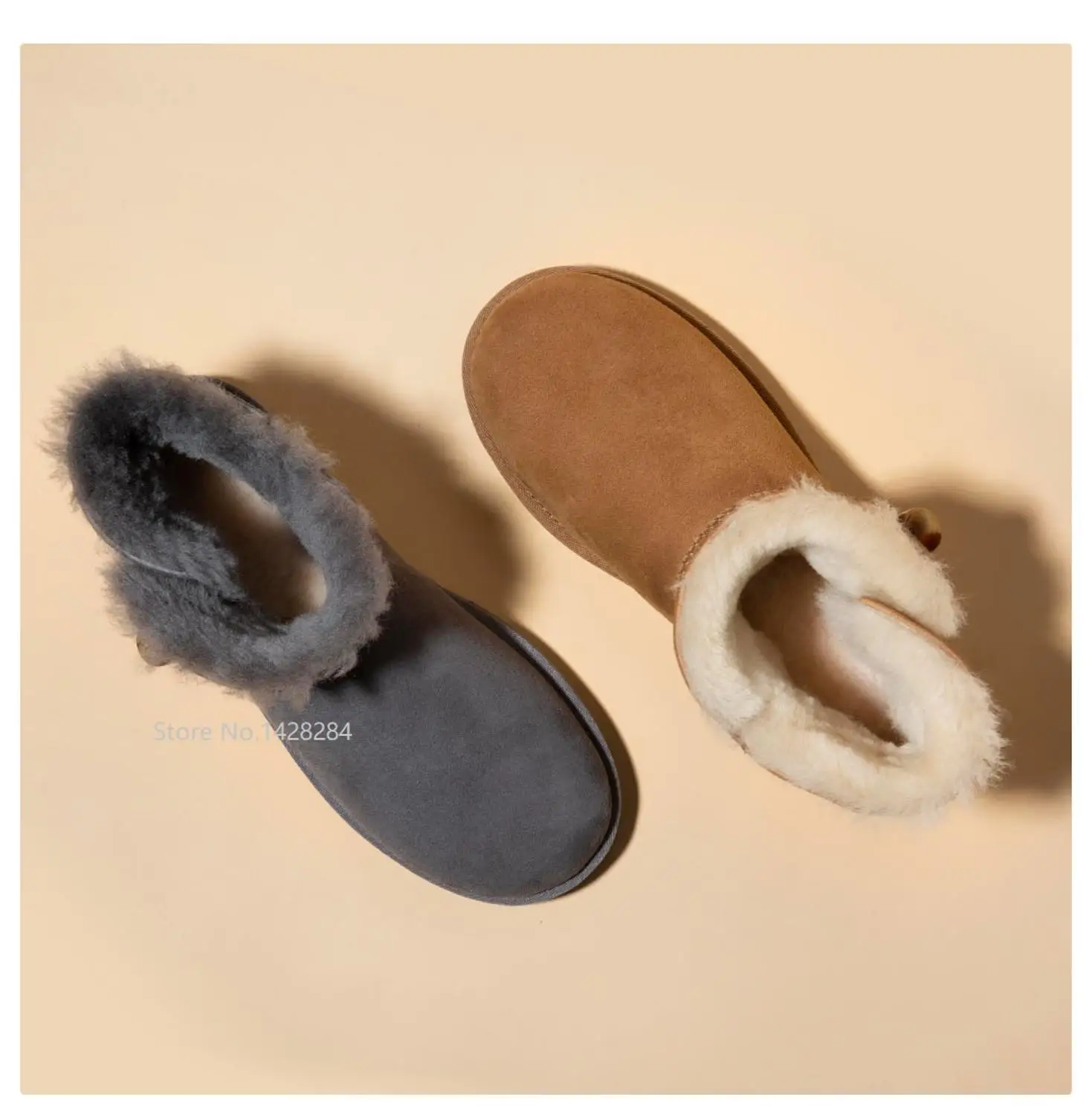  Xiaomi Sheepskin snow boots Warm and breathable Cold resistance Light and soft Women Snow Shoes she