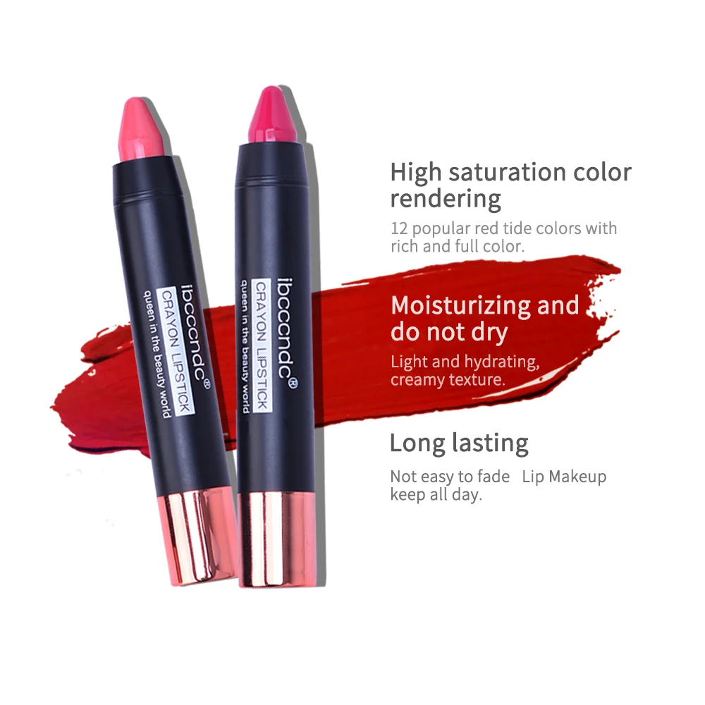 3.5g Matte Lipstick 12 Colors Lip stick Lip Tint Matte Velvet 24h Long Lasting Lip Gloss Crayon Lip Balm Lip Makeup Cosmetic