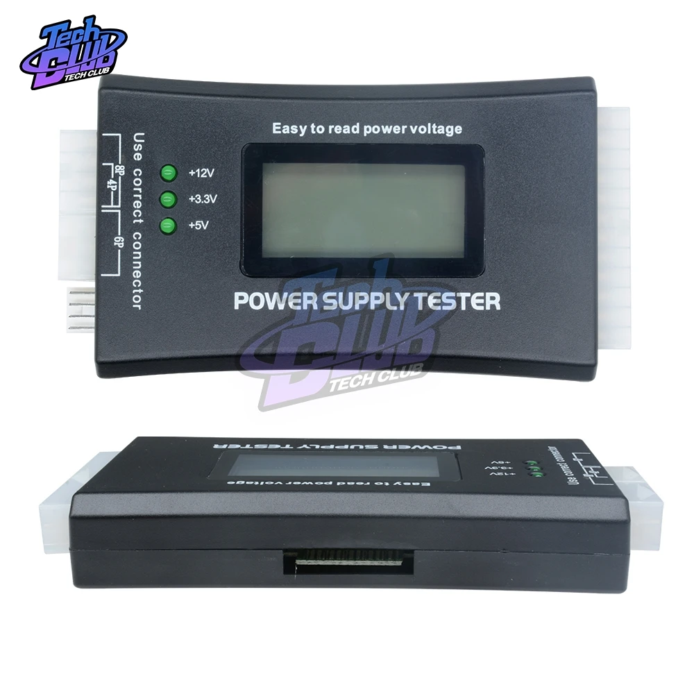 

Digital LCD Display Power Supply Tester PC Computer 20 / 24 Pin Check Quick Bank Supply Power Measuring Diagnostic Tester Tools