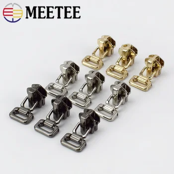 

Meetee 10pcs 5# Metal Zipper Head Simple Practical Close-end Auto lock Zippers puller DIY Manual Garment Sewing Accessory G3-3
