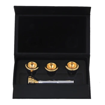 

ABZB-Silver Trumpet Mouthpiece with Golden 4 Sizes Convertible 7c 5c 3c 1c
