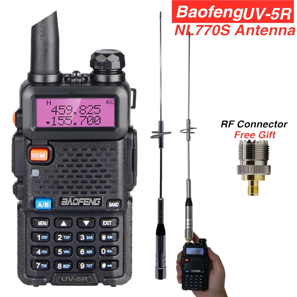 Baofeng UV-5R рация+ NL770S антенна для мобильных автомобильных радиостанций охотничья станция Макс 150 Вт UV5R UHF VHF трансивер CB Ham радио