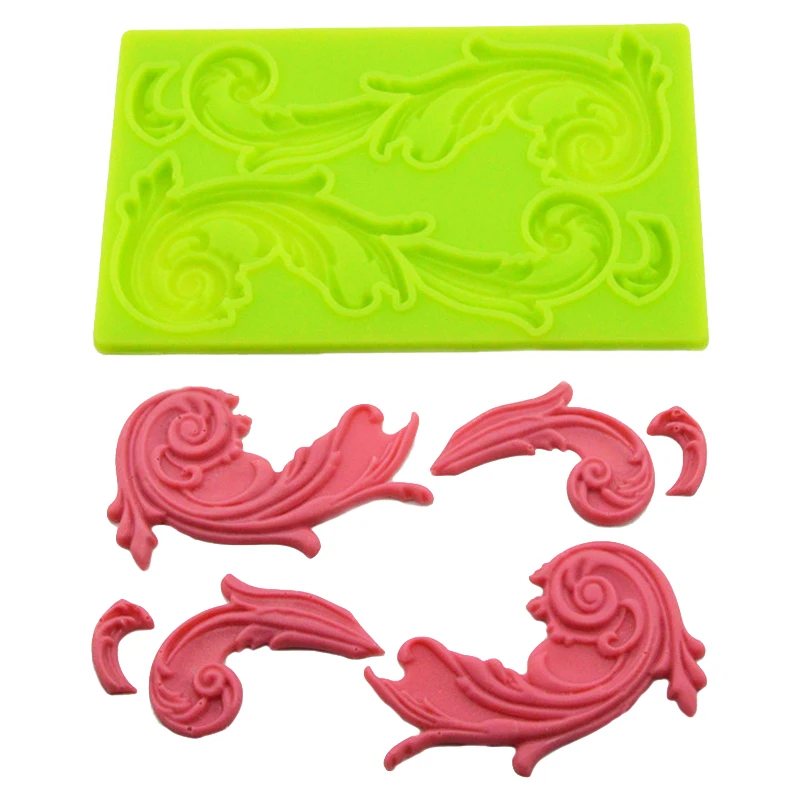 New European Pattern Relief Fondant Cake Mold Chocolate Candy Biscuit Paste Sugar Craft Pastry Decorate Mould Baking Pan