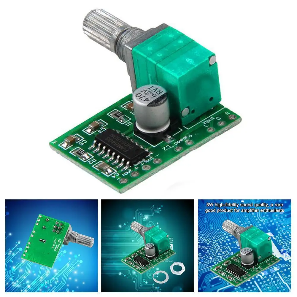 

PAM8403 mini 5V digital small power amplifier board effect switch potentiometer, good sound power USB supply, with U7G7