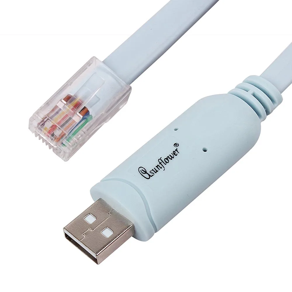 Asunflower USB 2,0 к RJ45 консольный кабель 3,6 м кабель Cisco для Windows Linux Mac OS для huawei маршрутизатор USB к RJ45 консольный кабель