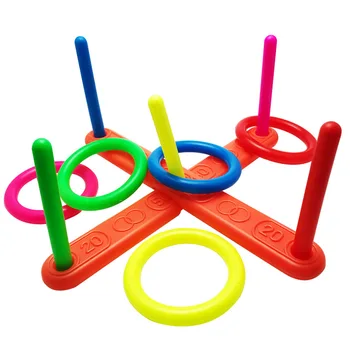 

Funny Kids Outdoor Sport Toys Hoop Ring Toss Plastic Ring Toss Quoits Garden Game Pool Toy Outdoor Fun