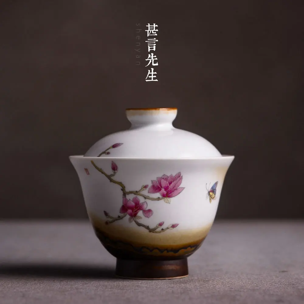 

Very Much Sir Tureen Tuba Ceramics Tea Set Teacup Infusion Of Tea Bowl Jindezhen Hand Pastel Rough Tao San Cai Bowl