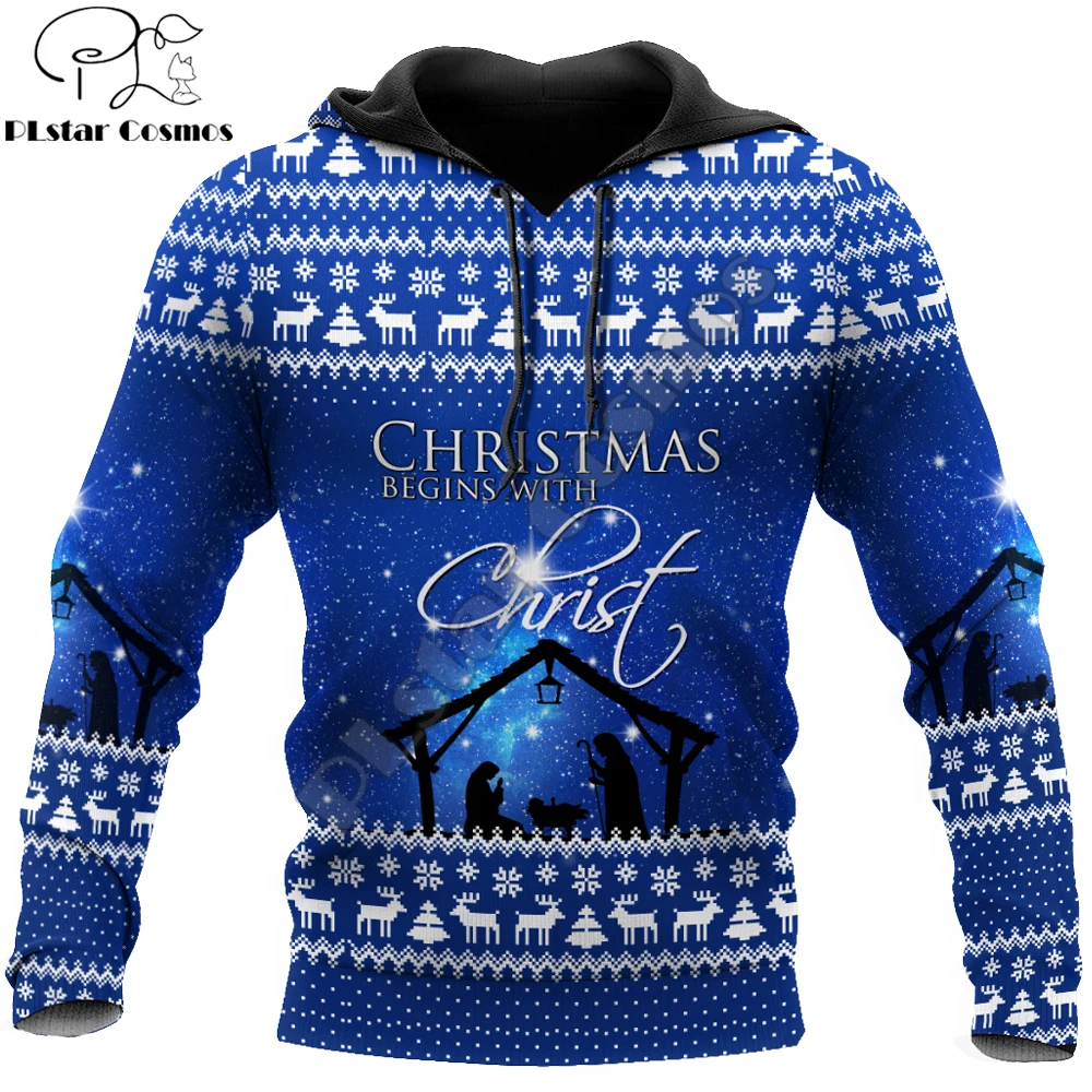 

Merry Christmas Jesus 3D All Over Printed Mens Autumn Hoodie Sweatshirt Unisex Streetwear Casual Zip Jacket Pullover KJ644