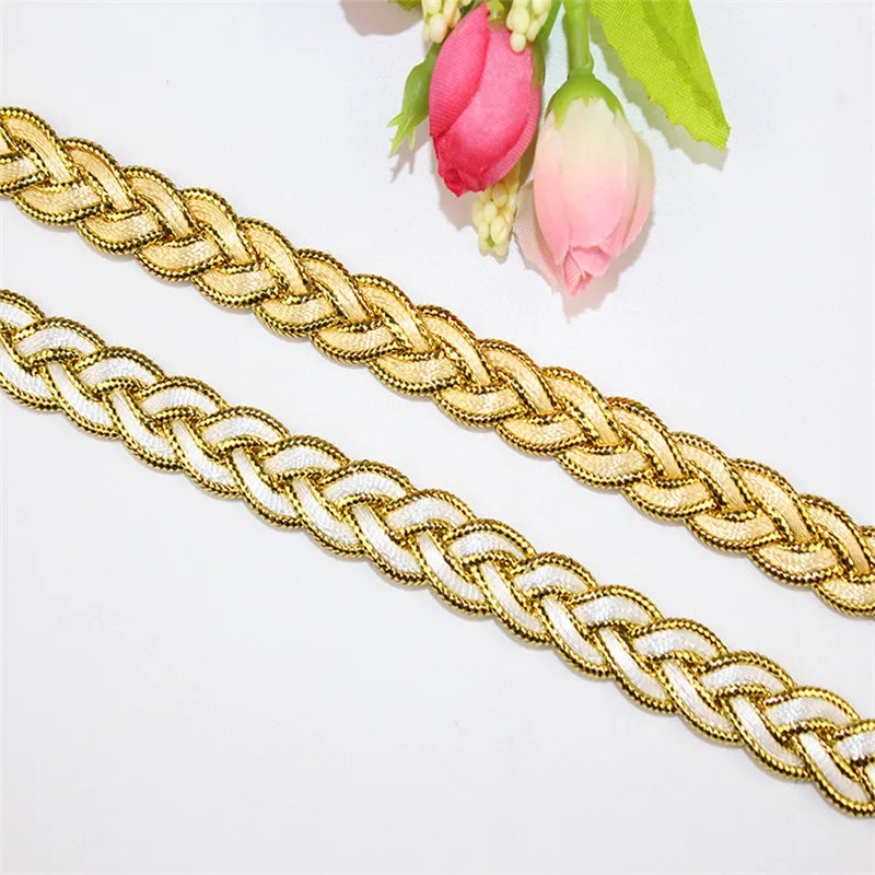 Lace Fabric Lace Ribbon Lace Garment Accessories Lace Sewing Supplies Lace Decoration Lace Accessories Lace Sewing Accessories 4Styles Gold White Lace Ribbon Soft Net Lace Trim Fabric For Sewing Accessories Wedding Party Supplies DIY Decoration 4Yards