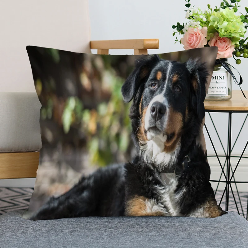 Хорошая подушка чехол современный домашний декоративный BerneseMountainDog Подушка Чехол 35x35 см, 40X40 см(один кристалла по бокам) для Гостиная наволочка - Цвет: 14