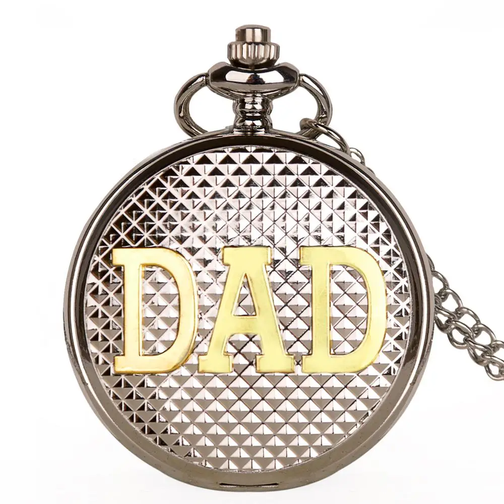 Лучший подарок для папы отца Дети Мода кварцевые карманные часы для мужской кулон ожерелье Fob часы с цепочкой подарок Прямая
