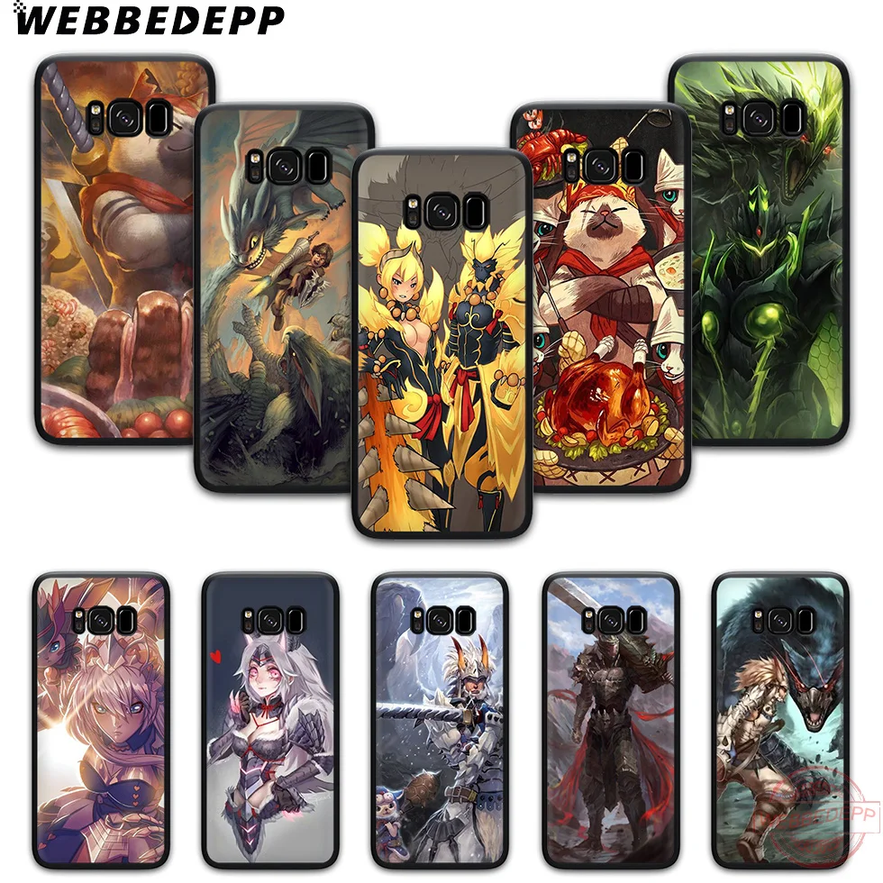 WEBBEDEPP Monster Hunter Soft Phone Case for Samsung S6 S7 Edge S8 S9 S10 Plus J4 J6 J7 J8 Note8 9 10 |