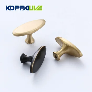 

10 pcs Handles for Cabinets solid brass gold bedroom kitchen single hole copper pulls knobs for furniture cabinet drawer