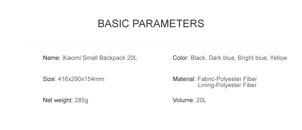 Xiaomi Mi Backpack Waterproof Colorful Unisex Sports Pack