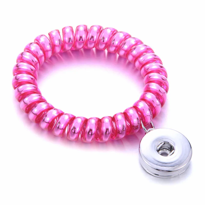 Boom Life, браслет на кнопке, цветной эластичный браслет на застежке, браслет на запястье, милые детские браслеты, 18 мм, ювелирные изделия на застежке - Metal Color: B1531