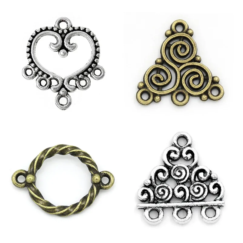

Zinc metal alloy Connectors Findings Knot Antique Bronze Flower Hollow Pattern 20mm(6/8")x 19.5mm(6/8"),8 PCs 2015 new