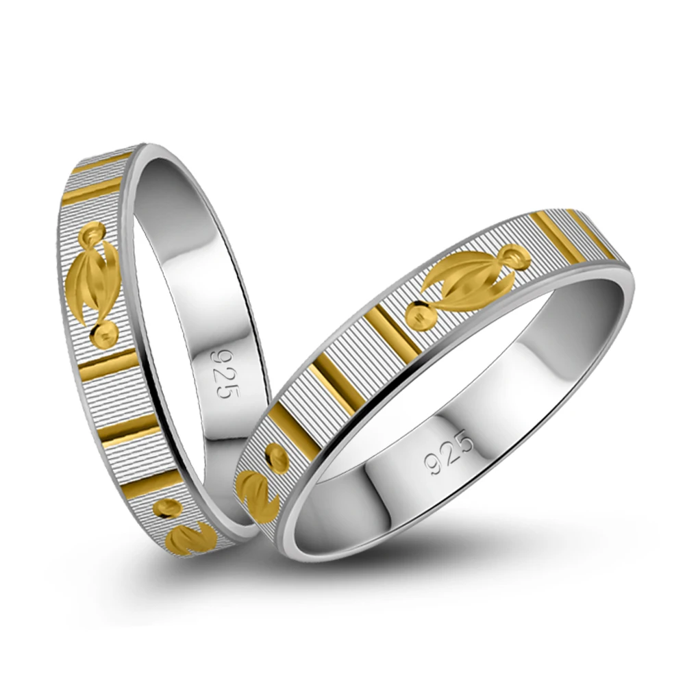 Fashion Punk Ring Geometric Exquisite Minimalist Solid 925 Sterling Silver Golden for Women Wholesale Jewelry Accessory | Украшения и