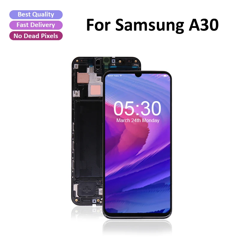 10 шт./лот для samsung для Galaxy A30 A305 ЖК-дисплей с сенсорным экраном с рамкой дигитайзер в сборе для samsung A30 A305 экран lc