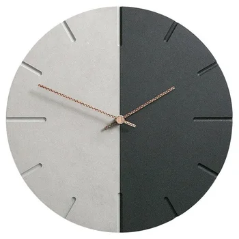 

12 Inch Silent Decorative Wood Watch for Wall Custom Quartz Retro World Time Clock for Living Room