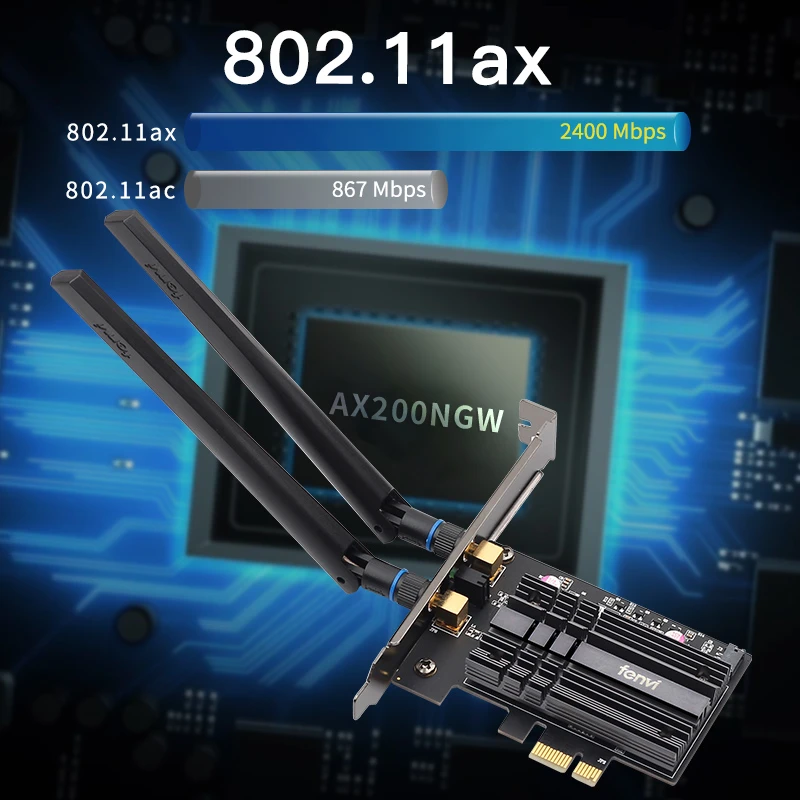 3000Mbps, Intel AX210, AX200, Dual Band, BT