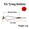 Bimoo 1pc Fishing Flies Lure Making Tools Fly Tying Brass Bobbin Thread Holder 2 Type & Whip Finisher & Bobbin Threader ► Photo 3/6