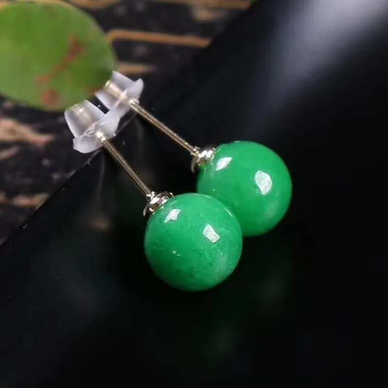 Серьги гвоздики Echsun 14k с золотым изумрудом esmeralda ювелирное изделие для женщин