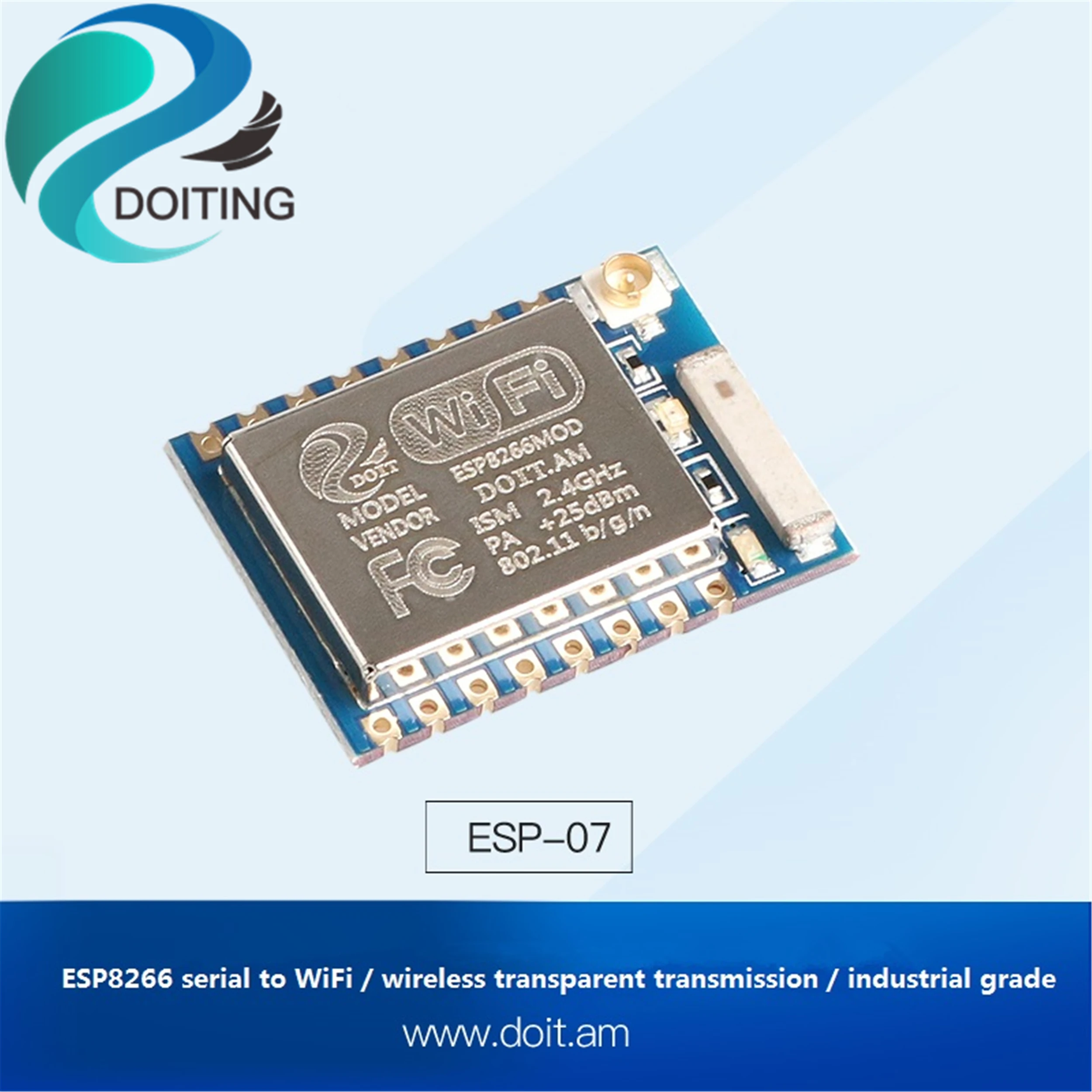 DOITING ESP8266 Serial To WiFi Remote Control ESP-07 Module Беспроводная Прозрачная передача Industrial Grade |