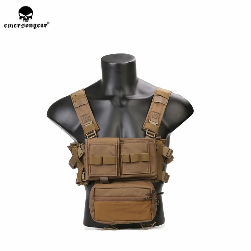 Emersongear MK3 тактическая нагрудная Установка микро-модульная Регулируемая охотничья пластина для переноски страйкбольного жилета с 556 762 подсумок - Цвет: CB