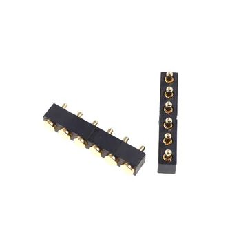 

10 pcs SMD Spring Loaded Pogo Pin connector 6 Pin 2.54 Grid Battery Contact SMT 4.5 mm Height Modular Header pins Power Charge