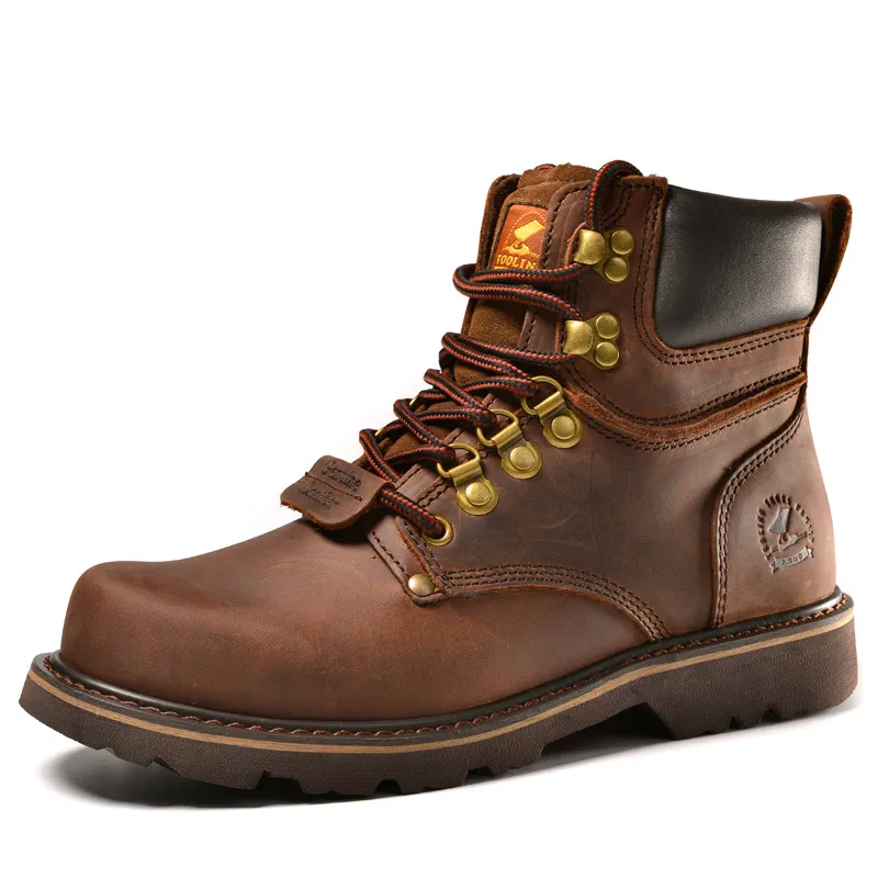 

Brand Winter Snow Boots Men 2018 Fashion Genuine Leather Casual Men's Boots Lace-up Tactical Boots Leather Shoes for Men shoes