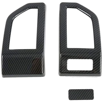 

for Ford F150 2015-2020 Car Side A/C Air Conditioner Vent Cover Trim Frame Interior Accessories Carbon Fiber Grain