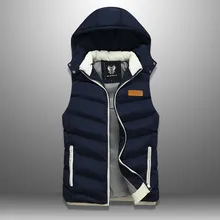 Зимний жилет с капюшоном, мужские куртки без рукавов, пуховый жилет, повседневный жилет, уличная верхняя одежда для мужчин, пальто, шляпа, съемный жилет Chalecos