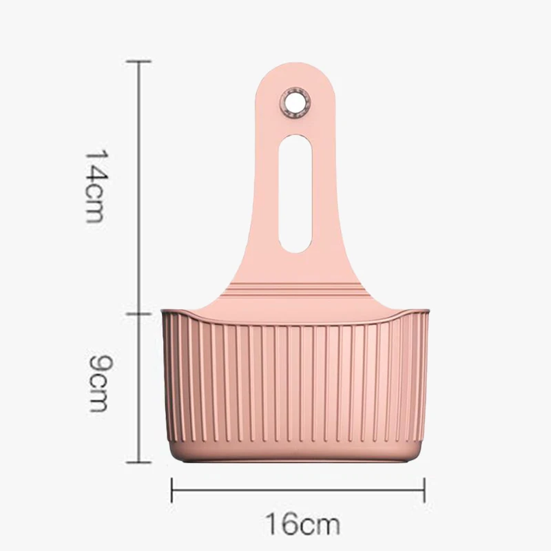 Kitchen Hanging Basket Sink Sponge Drain Holder Bathroom Storage Rack Organizer PVC 23*16cm basket strong suction