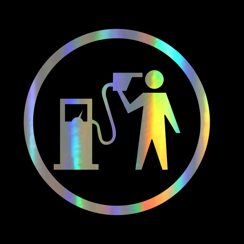 

Car Sticker Gasoline Fun Sticker In Car Sticker and Decal Rear Windows PVC Waterproof Car Styling Decoration 12.7*12.7cm