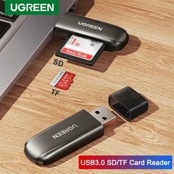 Ugreen usb 3.0 leitor de cartão para sd micro sd tf adaptador de cartão de memória para computador portátil acessórios notebooks cardreader leitor de cartão sd