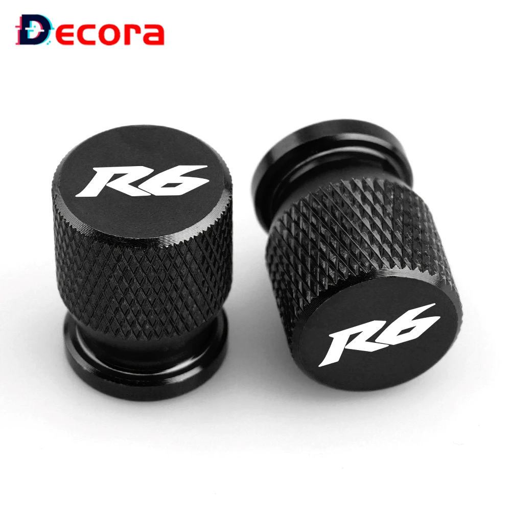 

CNC Motorcycle Tire Valve Air Port Covers Tyre Stem Caps For Yamaha YZF R6 Yzfr6 Accessories 2000-2021 2020 2019 2018 Black