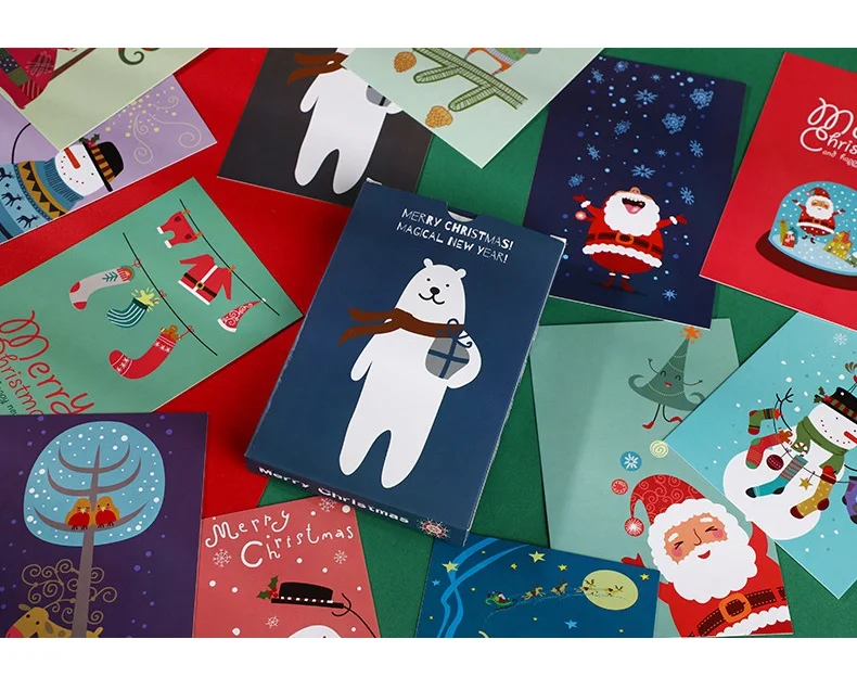 30 шт./компл. Веселый Рождественский милый снеговик открытка DIY мультфильм поздравительные открытки открытка на Рождество и год подарок