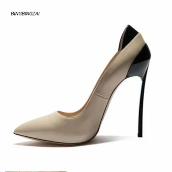 

BBZAI Spring new pattern woman shoes high-heeled shoes Sexy Cusp women's shoes 12CM Metal Stiletto heels 3-7 8