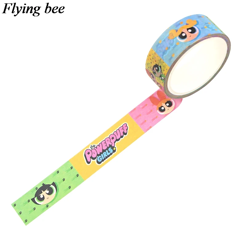 Мультяшная Милая Васи лента Flyingbee 10 стилей 15 мм x 5 м декоративная клейкая сделай