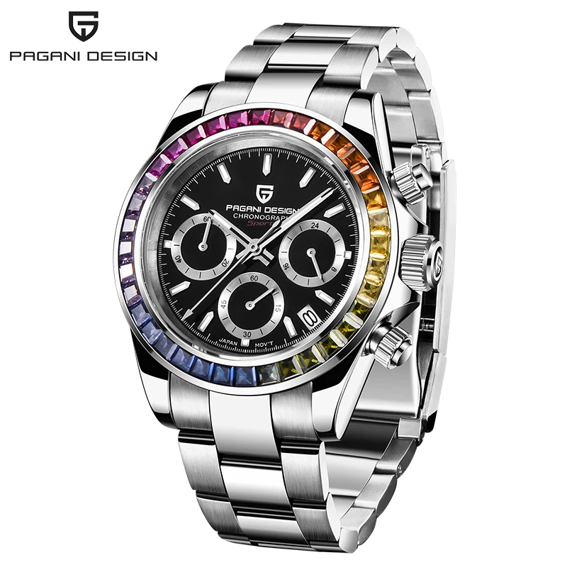 $92.6 Pagani Design Mens Chronograph Watch Stylish Sport Quartz Clock Brand Luxury Business Waterproof